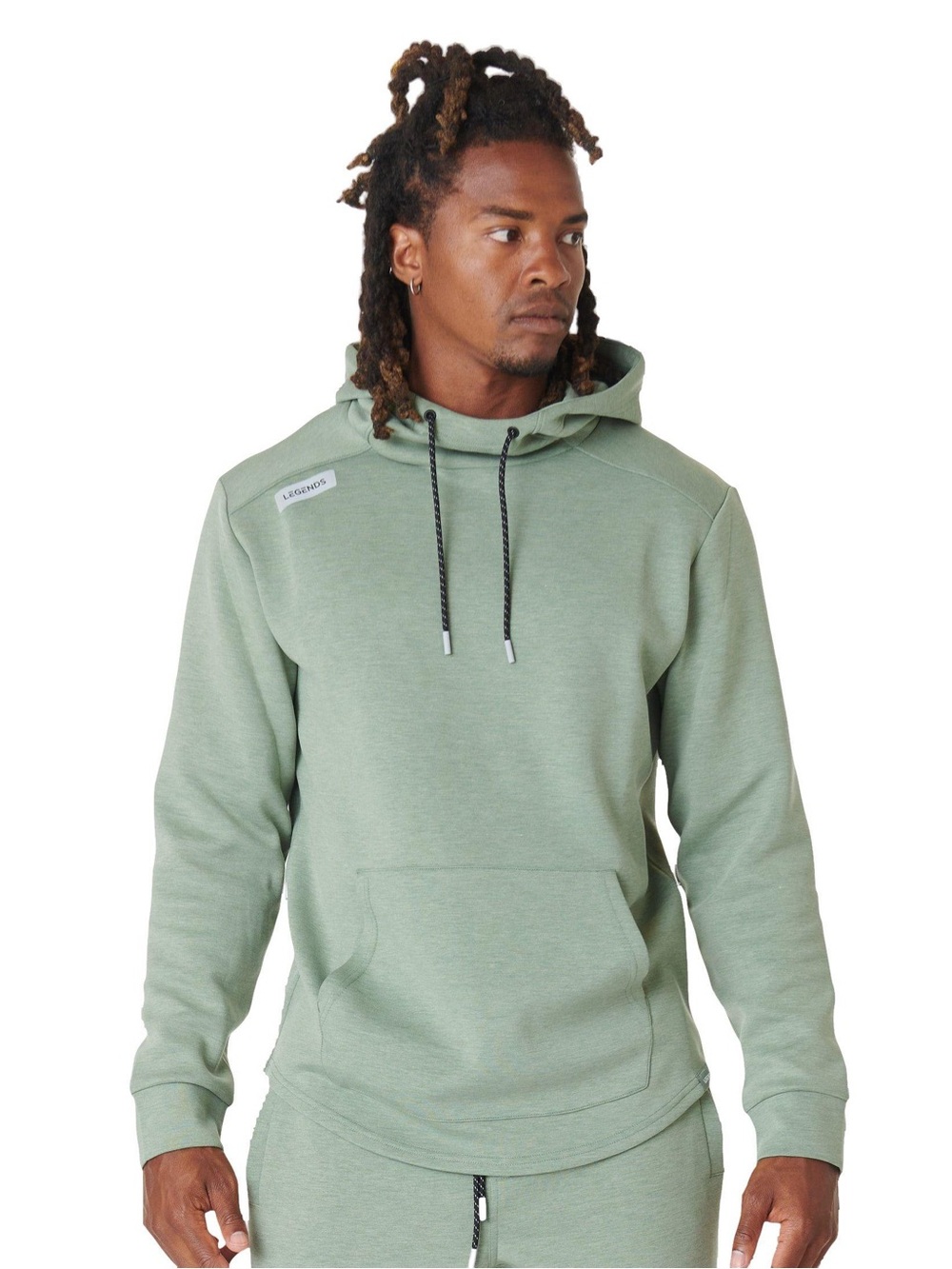 Legends Men’s Hawthorne Hoodie Seafoam Heather Performance Pullover Medium